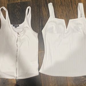 two white tank tops